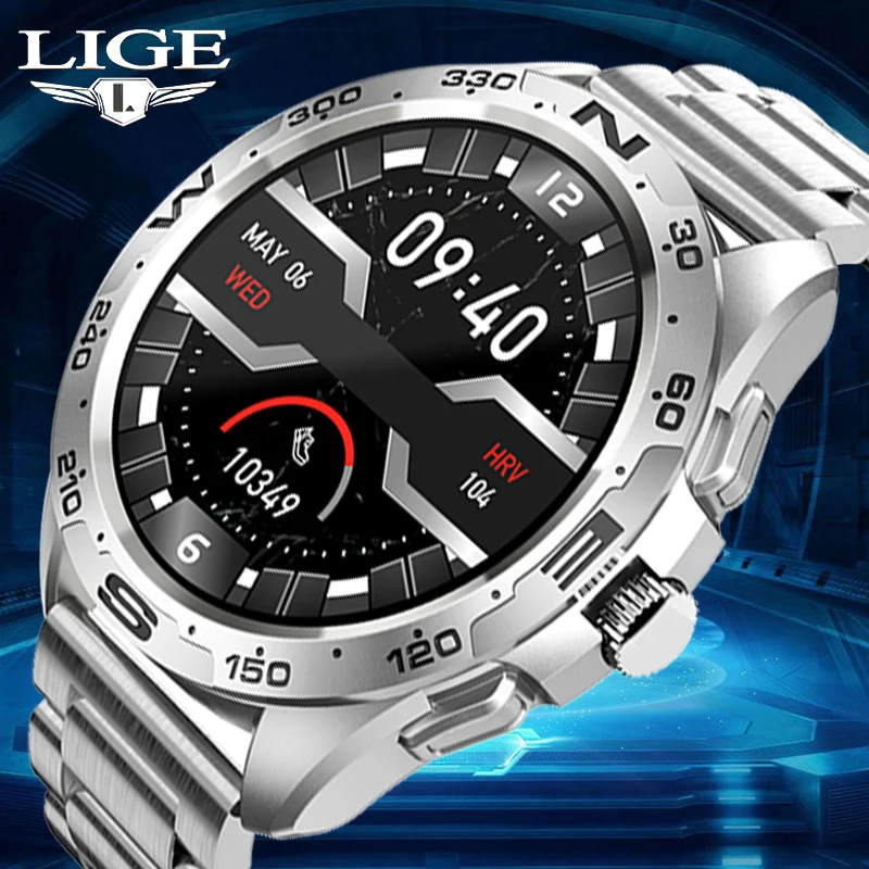 

LIGE Bluetooth Call Smart Watch Men Custom Dial Full Touch watches Waterproof Smartwatch For Android IOS Sports Fitness Tracker