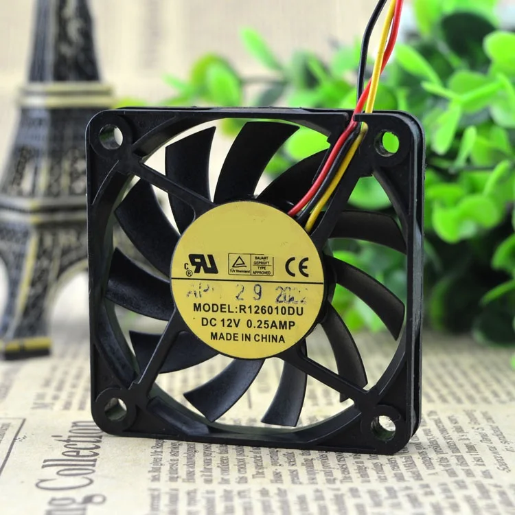 

Новый оригинальный R126010DU A 6010 6 см 12В 0.25A 3-проводной охлаждающий вентилятор