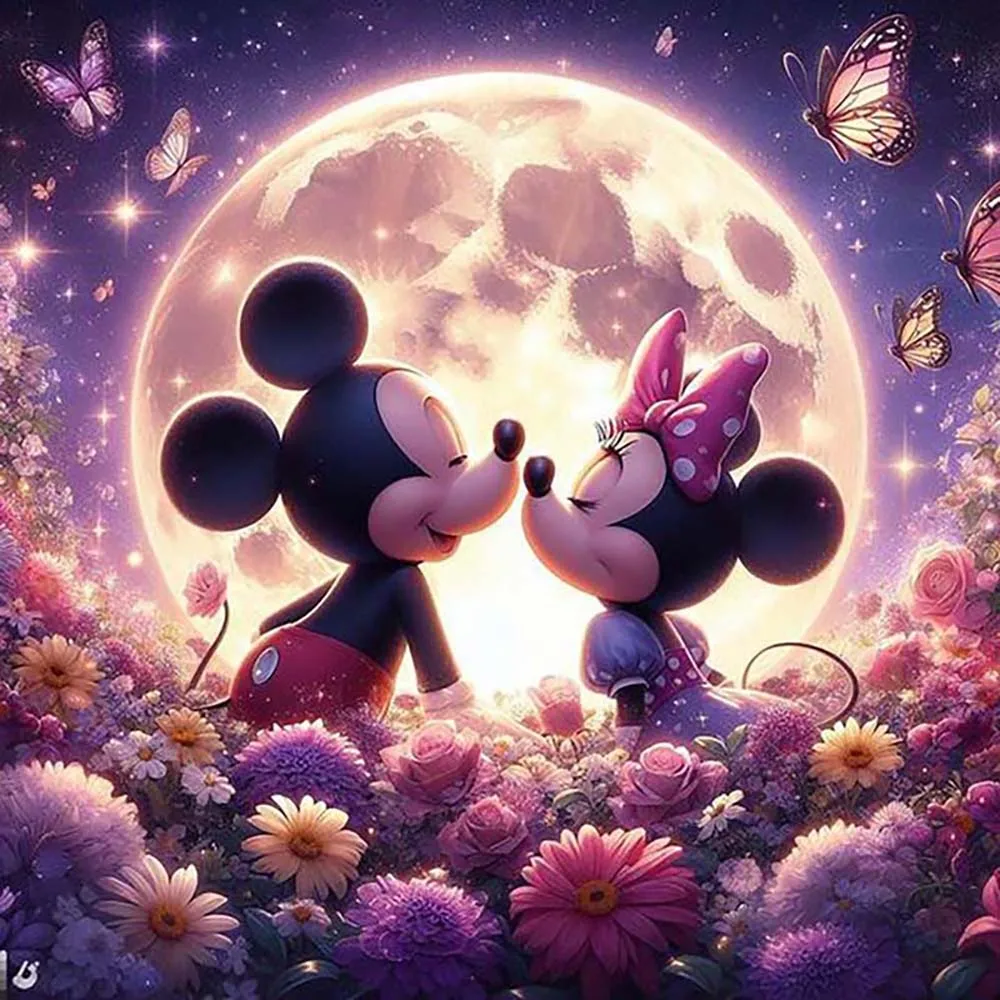 Круглый акриловый алмазный набор для рисования в американском стиле с Микки