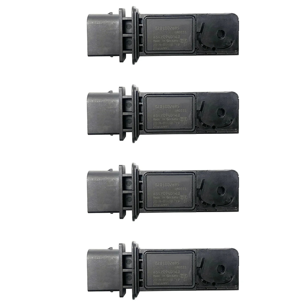 

4 шт., Автомобильный датчик расхода воздуха MAF, датчик массы 0281002695 A6420940148 для Mercedes-Benz