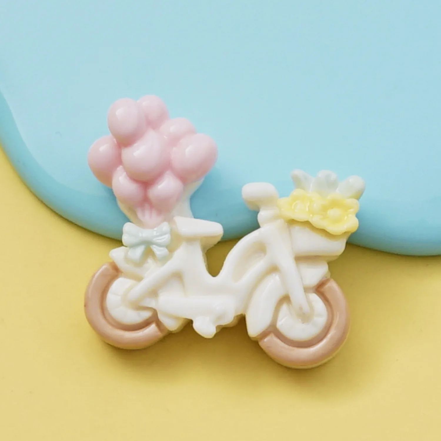 100 шт. кавайный велосипедный шар с плоской задней частью смоляный кабошон поделки