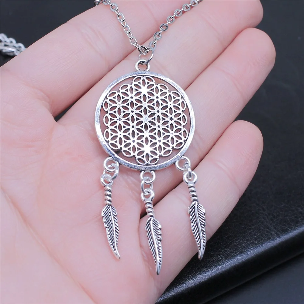 Прямая поставка, ожерелье под старину серебряного цвета для женщин, Размер 29x6, 4 мм