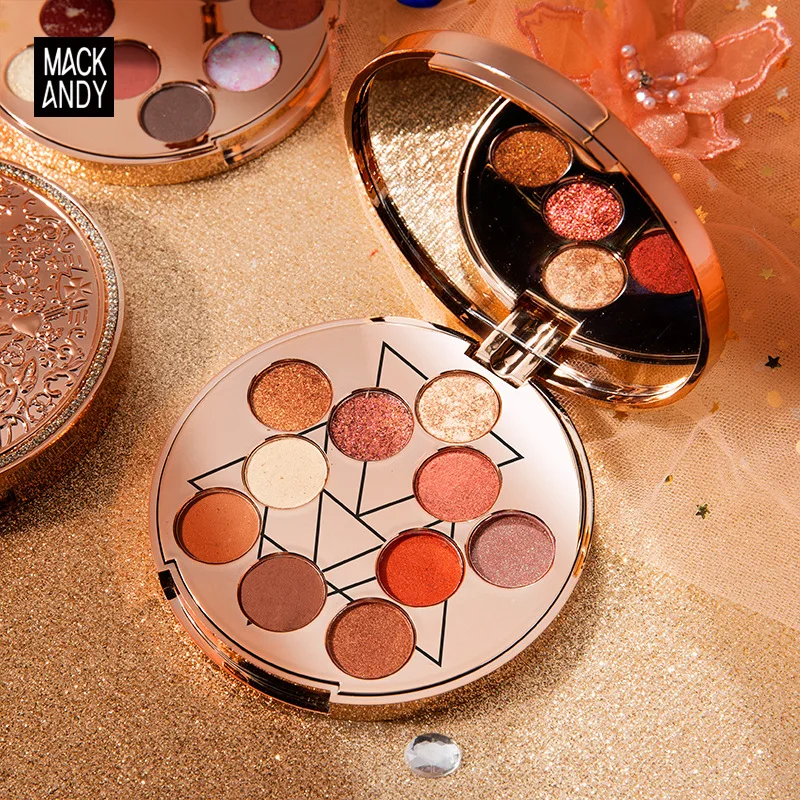 

Lucky Goddess 10 Colors Eyeshadow Palette Micro Flash Sequin Eyeshadow Waterproof Color Rendering Glitter Eyeshadow Makeup