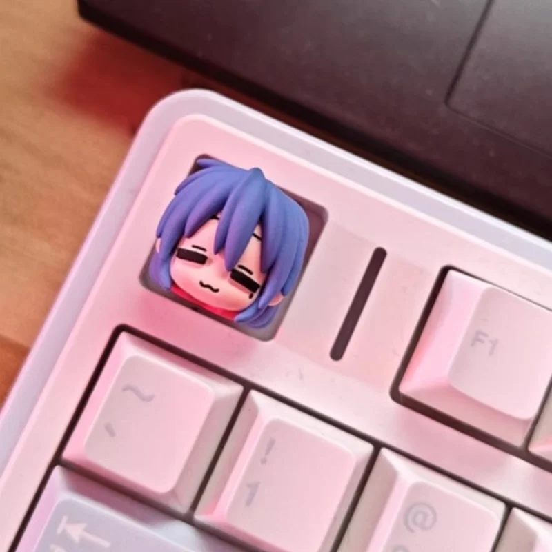 Фото Аниме Lucky Star Konata Izumi Keycap Cherry R4, профиль, механическая клавиатура, милые мультяшные игровые колпачки для ключей, коллекционные подарки №2