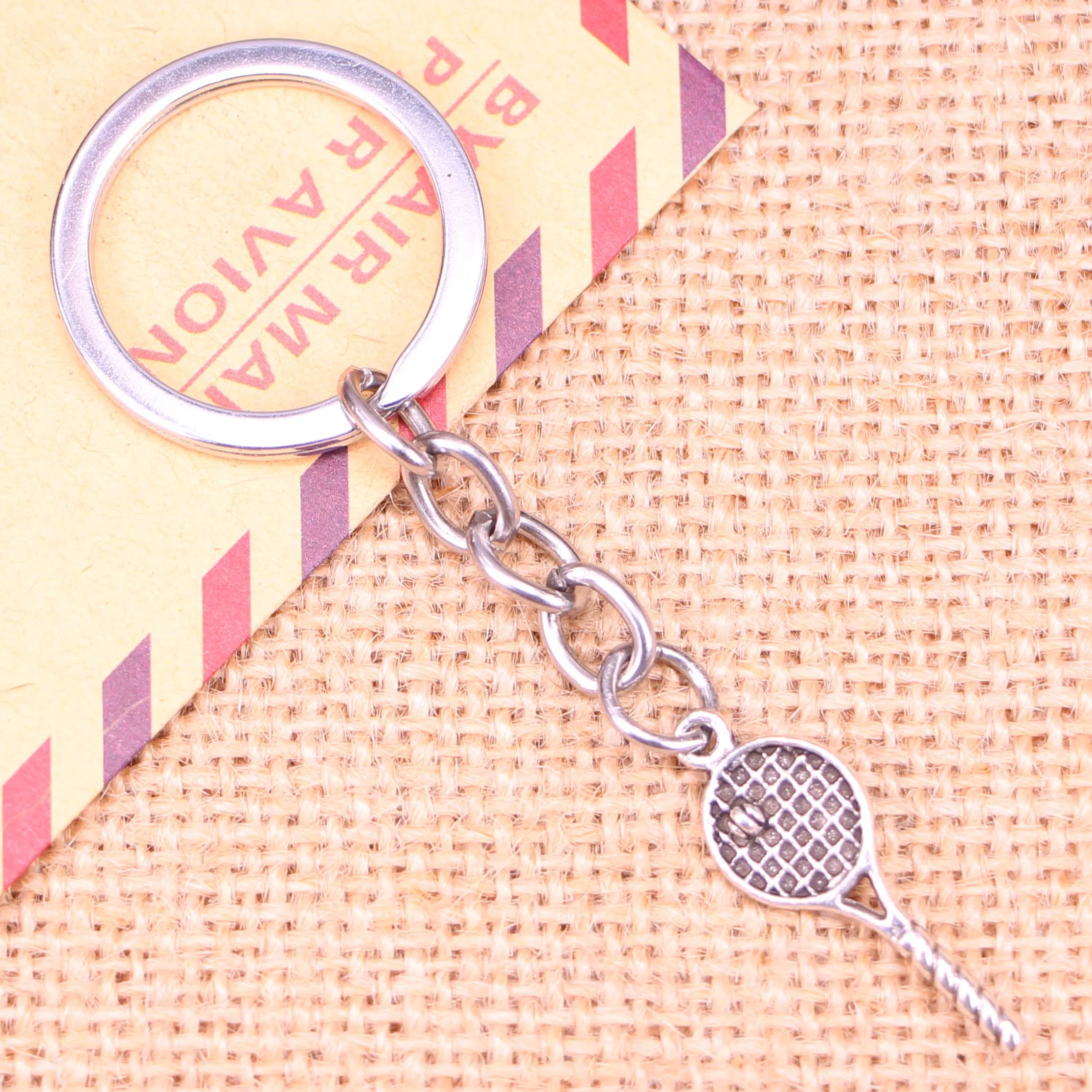 

Новинка, модный брелок для ключей, 30 х0 мм, 20 шт., подвески для теннисных ракеток, мужские украшения «сделай сам», брелок для ключей автомобиля...