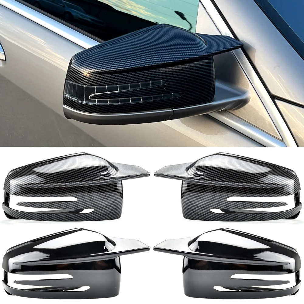 

Боковые зеркальные крышки черного цвета для Mercedes BENZ W176 W246 W212 W204 C117 X156 X204 W221 C218 A B C E S CLA GLA GLK Class