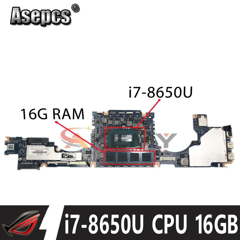 

DA0D99MBAH0 L31341-601 For HP Elite X2 1013 G3 Laptop Motherboard L31341-501 L31341-001 with i7-8650U CPU 16GB 100% test ok