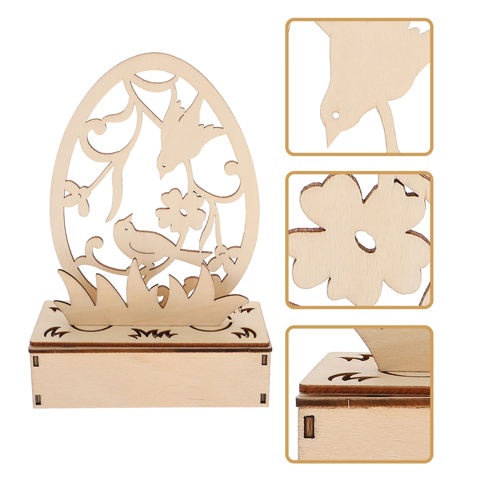 

Wooden Easter Ornament Unique Easter Luminous Festival Desktop Scene Decor