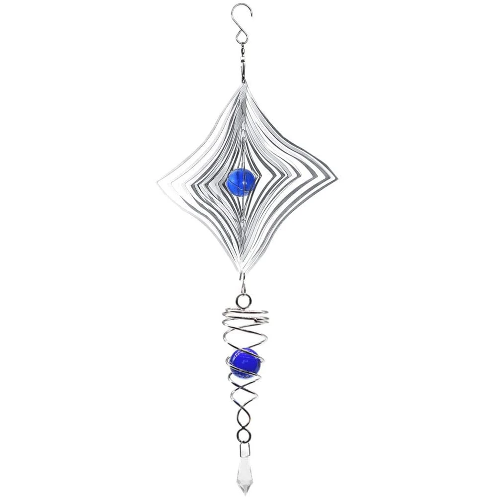 

Metal 3D Wind Spinner Suit Indoor Outdoor Garden Decoration, Glass Ball Decoration Crafts Ornaments