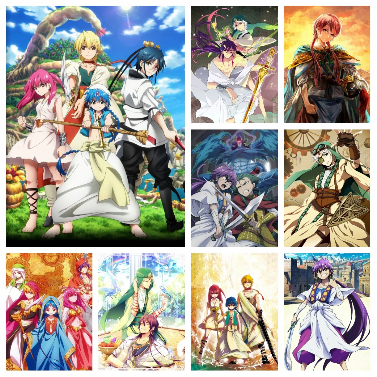 

DIY Magi The Labyrinth Of Magic Sinbad Anime Diamond Painting Japanese Cartoon Cross Stitch Embroidery Picture Mosaic Home Decor