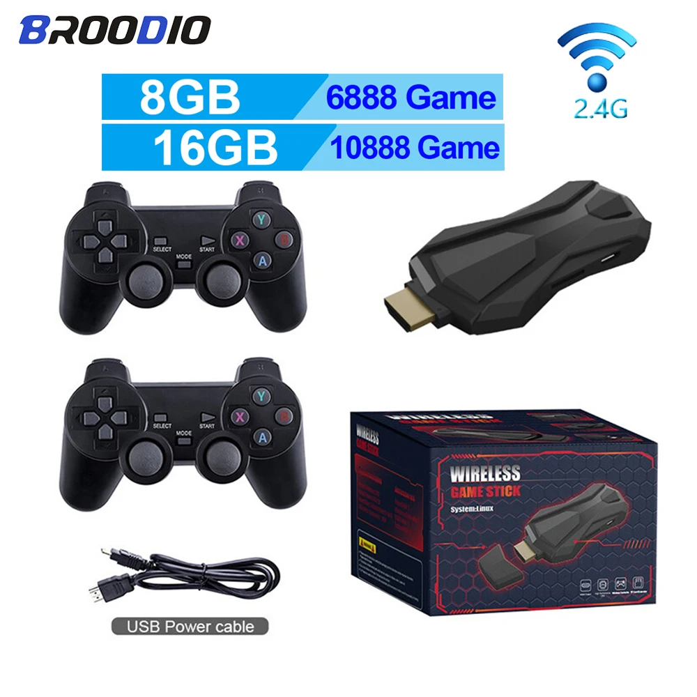 

Беспроводной геймпад 2,4G, встроенные 10888 игр, двойная игровая консоль D10, HDMI для ТВ, компьютера, монитора, проектора, игровые консоли MAME