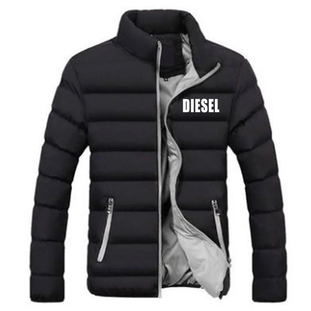 Homens jacke blusão algodão acolchoado jaqueta casual esportes outono inverno masculino gola quente grosso parkas jaqueta juvent