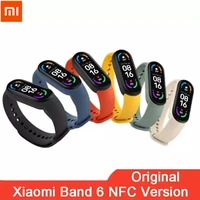 original xiaomi mi band 6 nfc smart bracelet amoled screen miband 6 smartband fitness traker bluetooth heart rate wristband