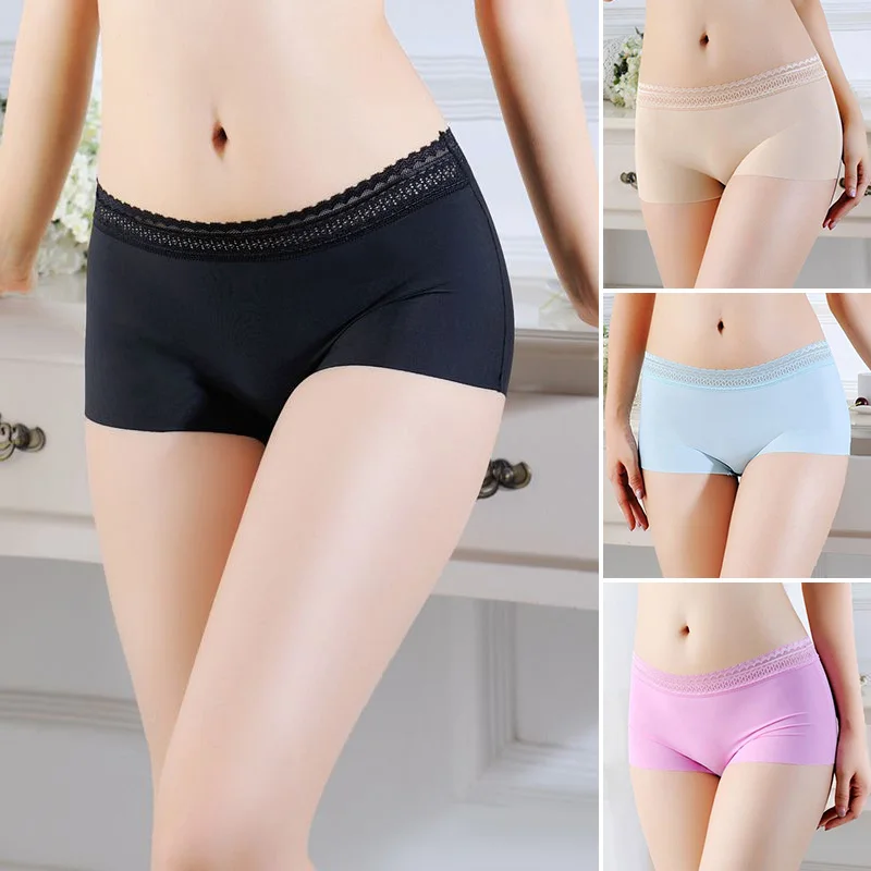 

Женские безопасные шорты под юбку, Бесшовные дышащие трусы-боксеры из вискозы, велосипедные шорты