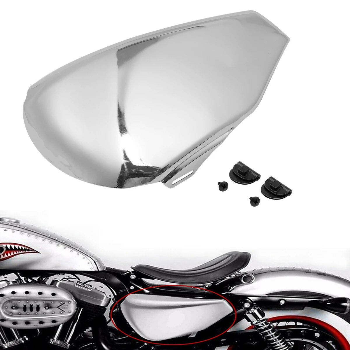 

Хромированная Стальная Крышка Аккумуляторного Отсека Для Harley Sportster XL883 XL1200 2004-2013, Аксессуар Для Мотоцикла