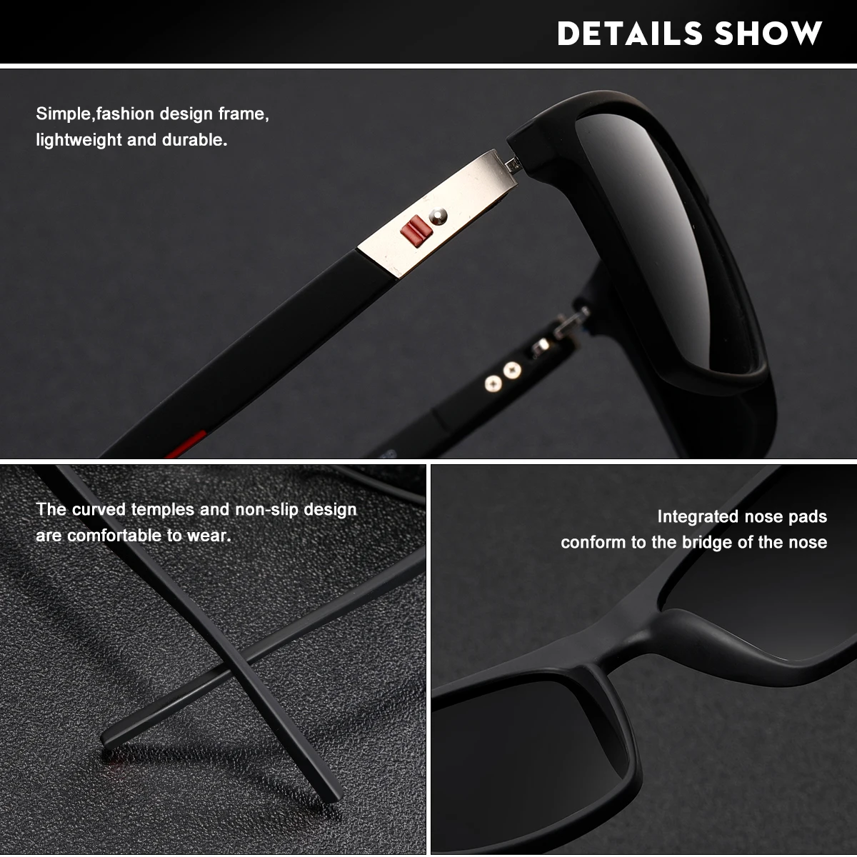 CRIXALIS 2 шт. прямоугольные поляризационные солнцезащитные очки для мужчин и женщин