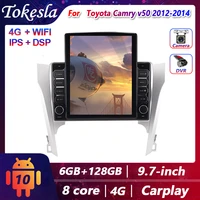 tokesla for toyota camry v50 car radio android dvd tesla screen stereo receiver central multimedia video players gps navigation