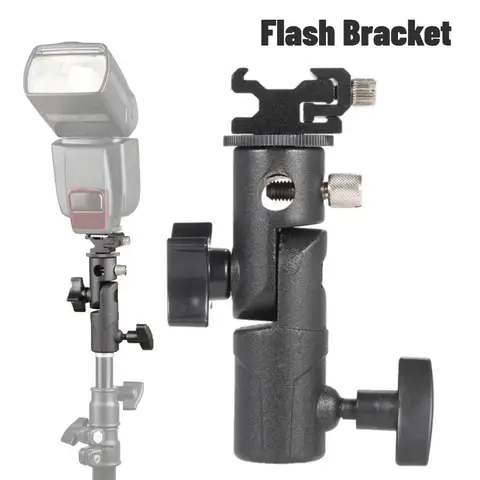 Универсальный держатель для зонта с горячим башмаком вспышки, адаптер для крепления студийного светильника E, подставка с винтовым кронштейном 1/4 3/8, аксессуары для студии