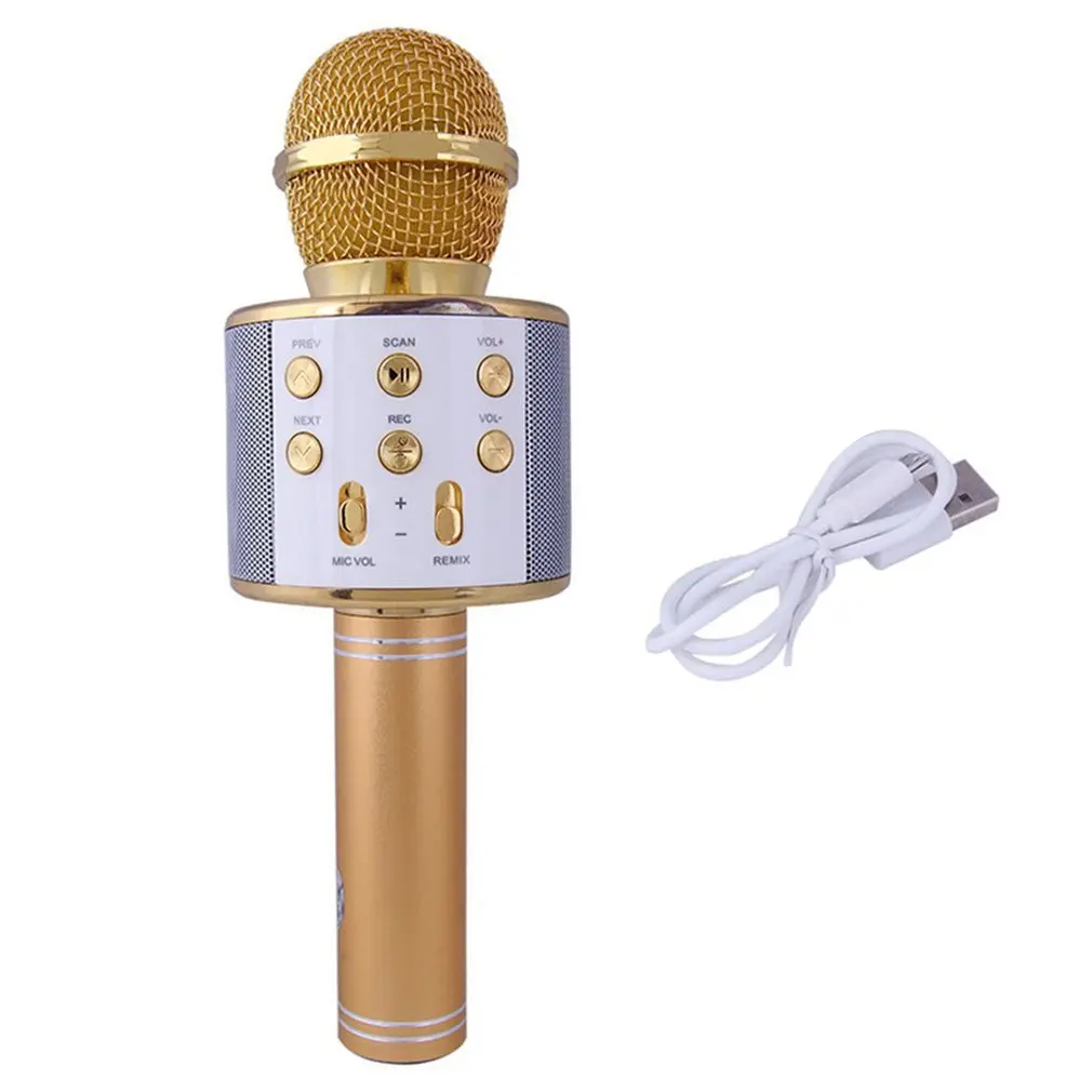 

KTV Wireless Karaoke Handheld Microphone USB Player Mic Speaker Portable Christmas Birthday Home Party
