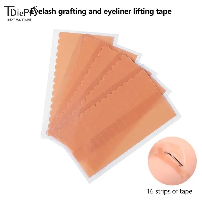 

16Strips/Set Eyelash Adhesive Tape Perm False Eyelash Pad Eyelash Extension Supplies Adhesive Lash Tape Easy To Tear Cropping