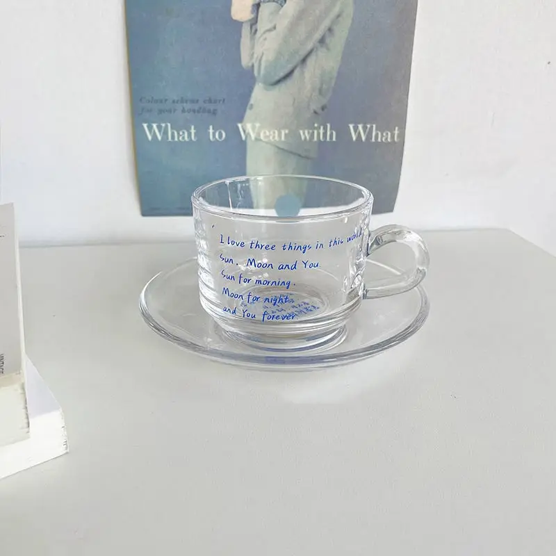 Креативная кофейная чашка с буквенным принтом 180 мл | Дом и сад