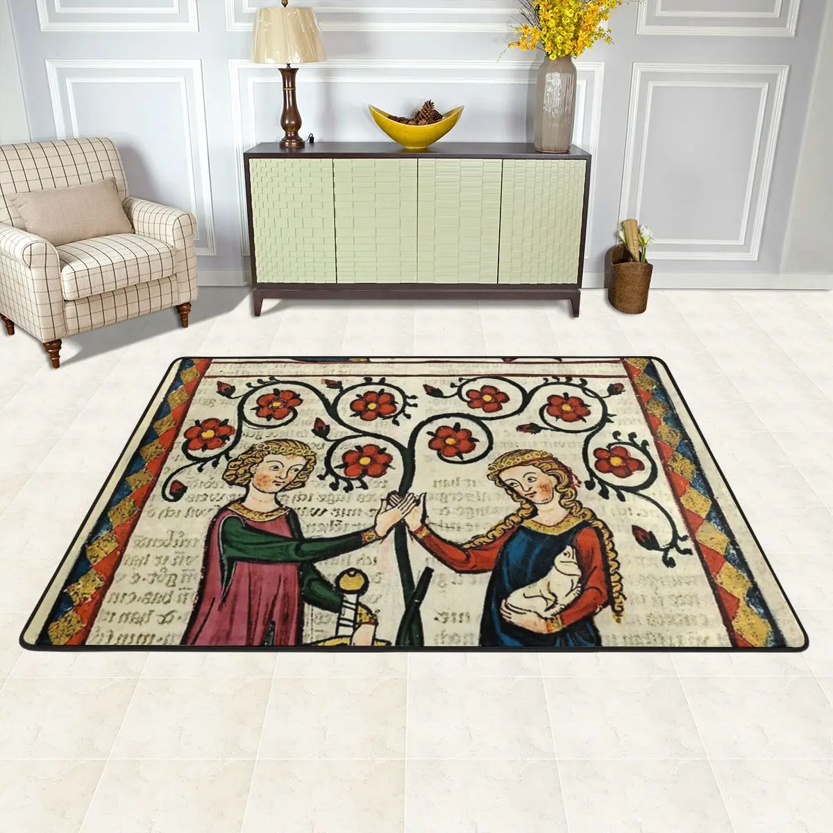 Ковер с надписью Super Manesse Bernger Von Horheim ковер Carper Boho Home 24x36 дюймов или больше