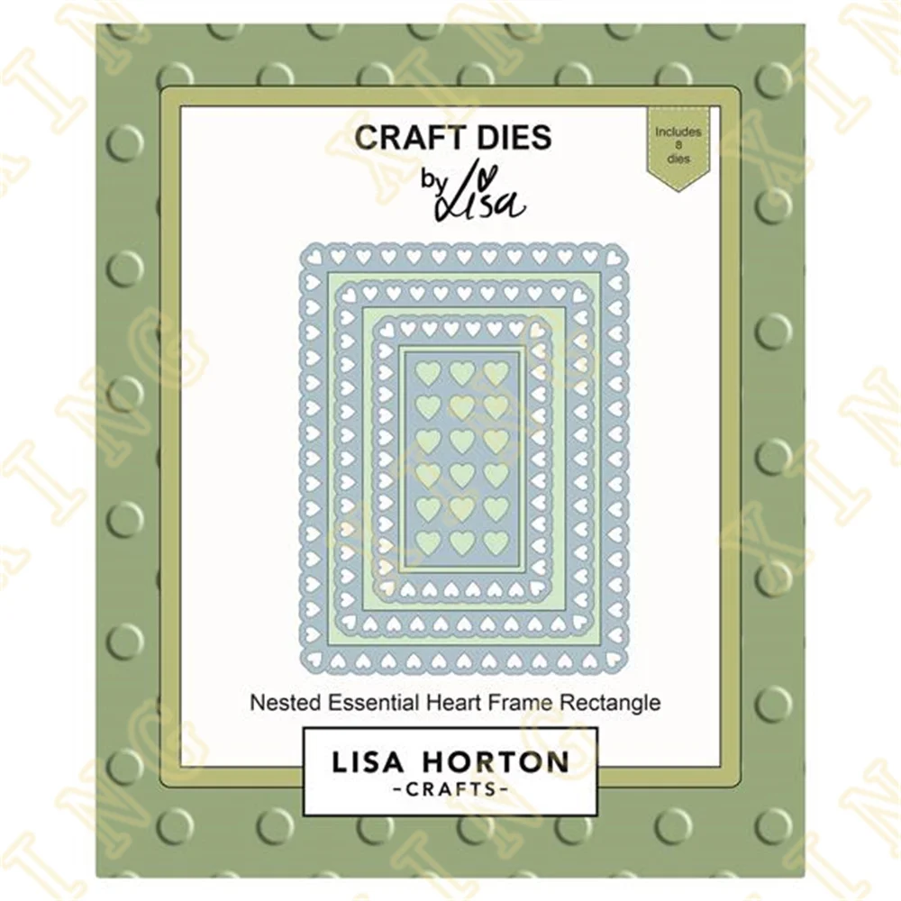 

Heart Frame Rectangle New Metal Cutting Dies Scrapbook Diary Decoration Stencil Embossing Template Diy Greeting Card Handmade