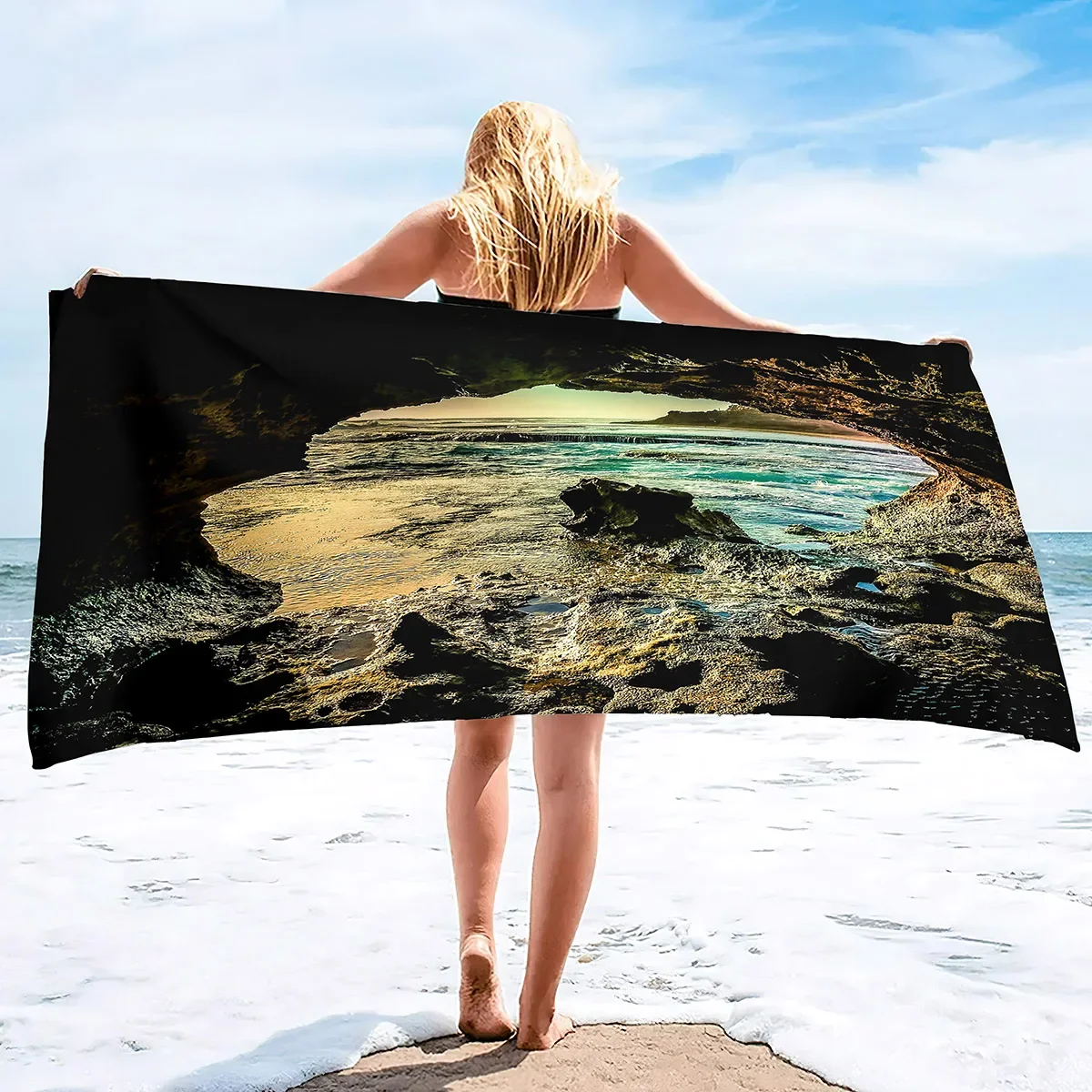 Пляжные полотенца для береговой пещеры очень большой бассейн плавания