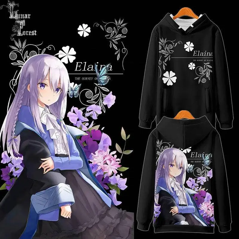 

2022 Majo No Tabitabi The Journey Of Elaina Printing Autumn Fashion Japanese Anime Hoodies Sweatshirt Long S 100-4XL Oversized