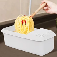 microwave pasta cooker with sieve plastic bowls for kitchen spaghetti cooker with strainer heat resistant drainable pasta tools
