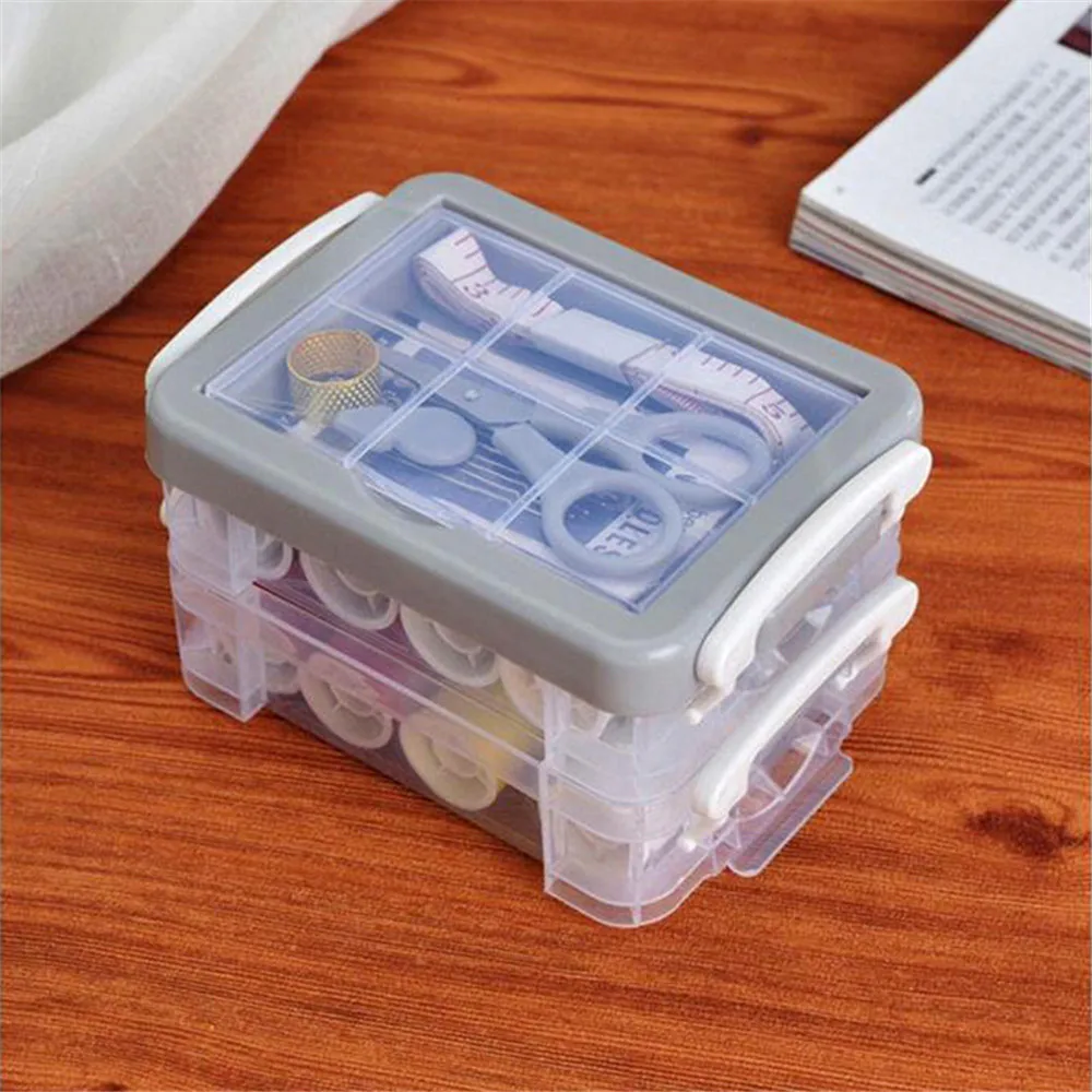 

1 Set Portable Household Sewing Kit Box DIY Embroidery Handwork Tool Fabric Craft Needles Thread Scissor Set Sewing Accessories