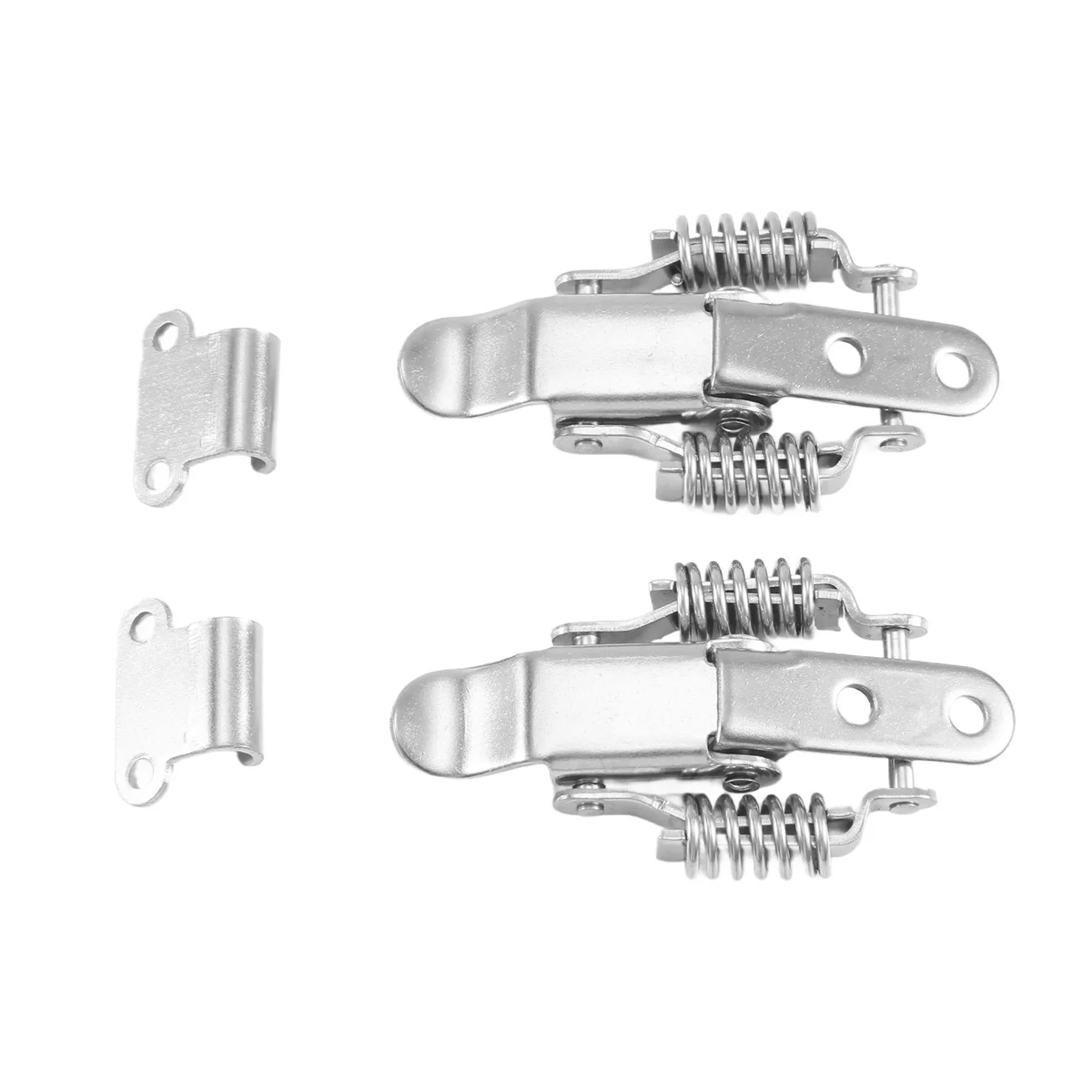 2x ящик для инструментов сжатие пружинный переключатель защелка зажим серебряный