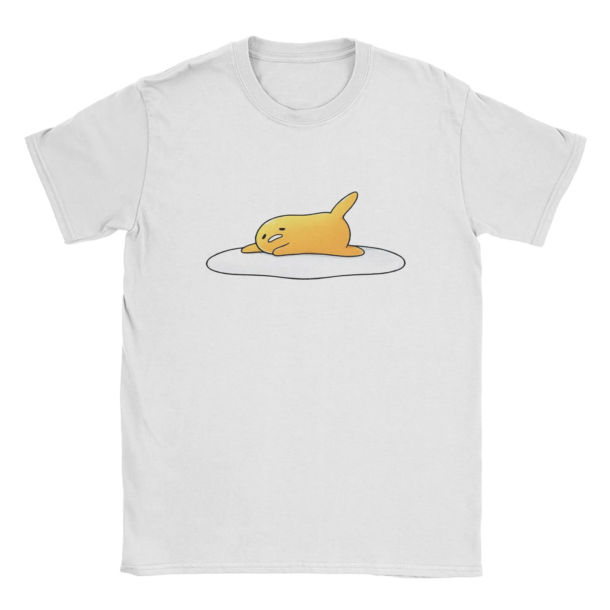 Футболка Gudetama Leggy Eggy мужская новинка футболки из чистого хлопка с круглым