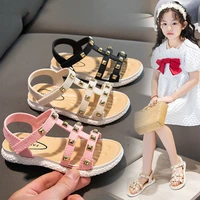 summer fashion sandals for kids girls rivet sandals toddler baby princess slippers sweet beach non slip shoes 4 12 years old
