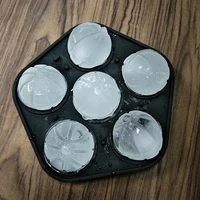 ice cube tray mold basketball shape leak proof silicone 6 cavity delicious drink ice tray mold for kitchen
