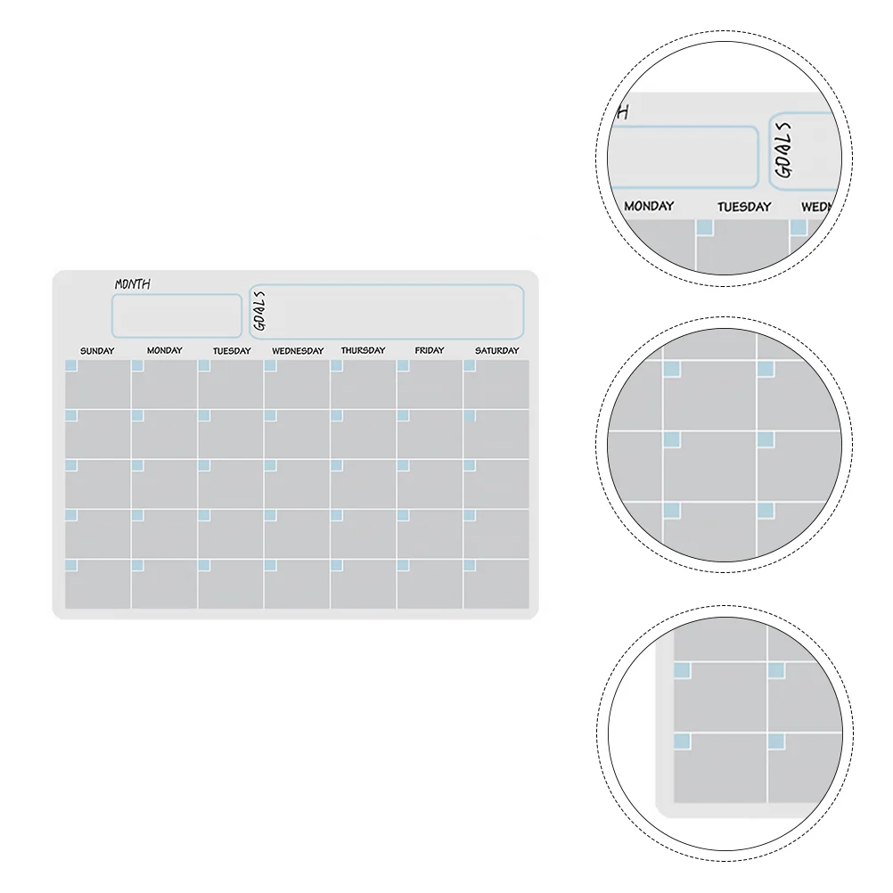 

1 Set Message Month Calendar Erasable Magnet Board Planning Board Board