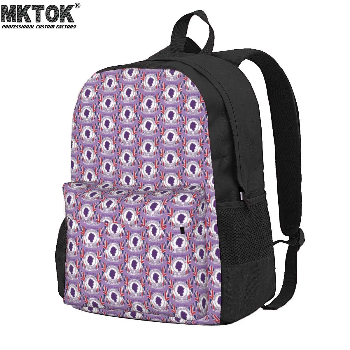 

Platinum Jubilee Queen Elizabeth Backpack Purple Memorize College Backpacks Unisex Novelty High School Bags Design Rucksack