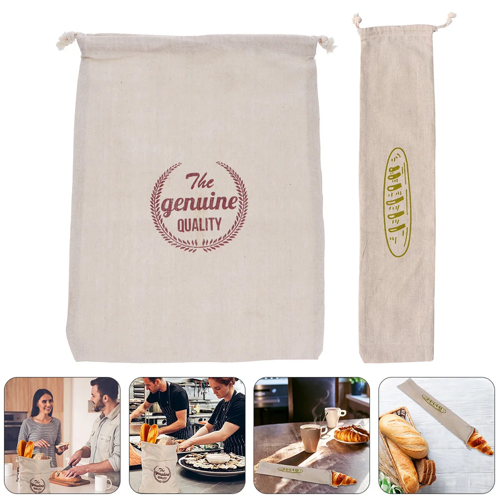 

Bread Linen Storage Loaf Reusable Drawstring Cloth Flax Shopping Unbleached Muslin Bakery Grocery Vegetable French Kitchen Pouch