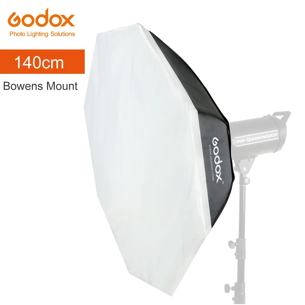 

Софтбокс Godox 140 см 55 дюймов восьмиугольный студийный стробоскоп софтбокс с креплением Bowens для студийной вспышки