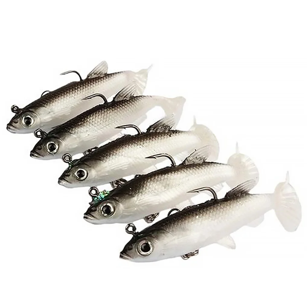 

5 шт. Мягкая приманка, кренкбейт, силиконовый Воблер для рыбной ловли, свимбейт с джиг, искусственная приманка, рыболовные снасти