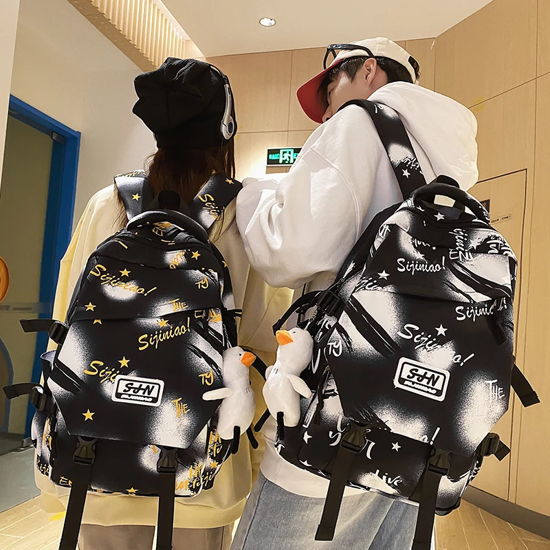 

Школьный ранец для мужчин, вместительный рюкзак для учеников младшей и старшей школы, простой рюкзак для компьютера