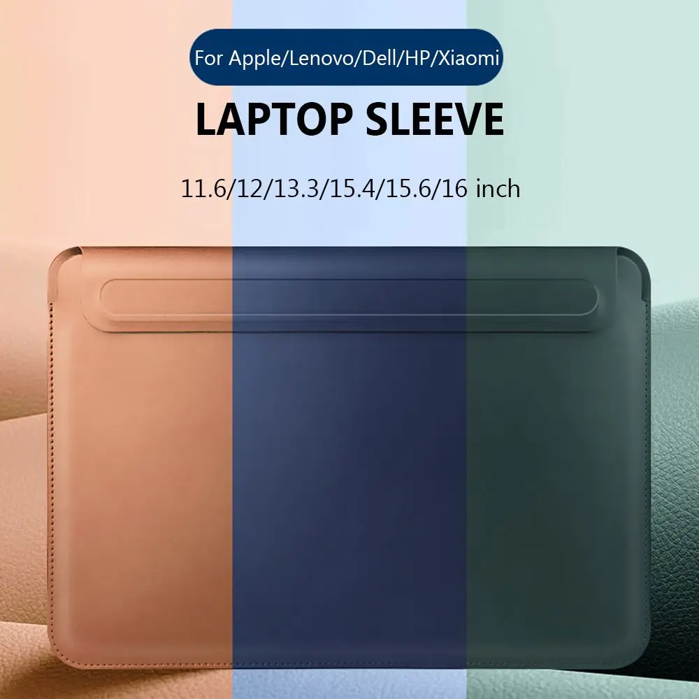 

Чехол для ноутбука Macbook Air M1 Pro Huawei HP Dell Lenovo 11 13 15 дюймов, футляр для ноутбука, чехол-подставка из искусственной кожи, ультрабук