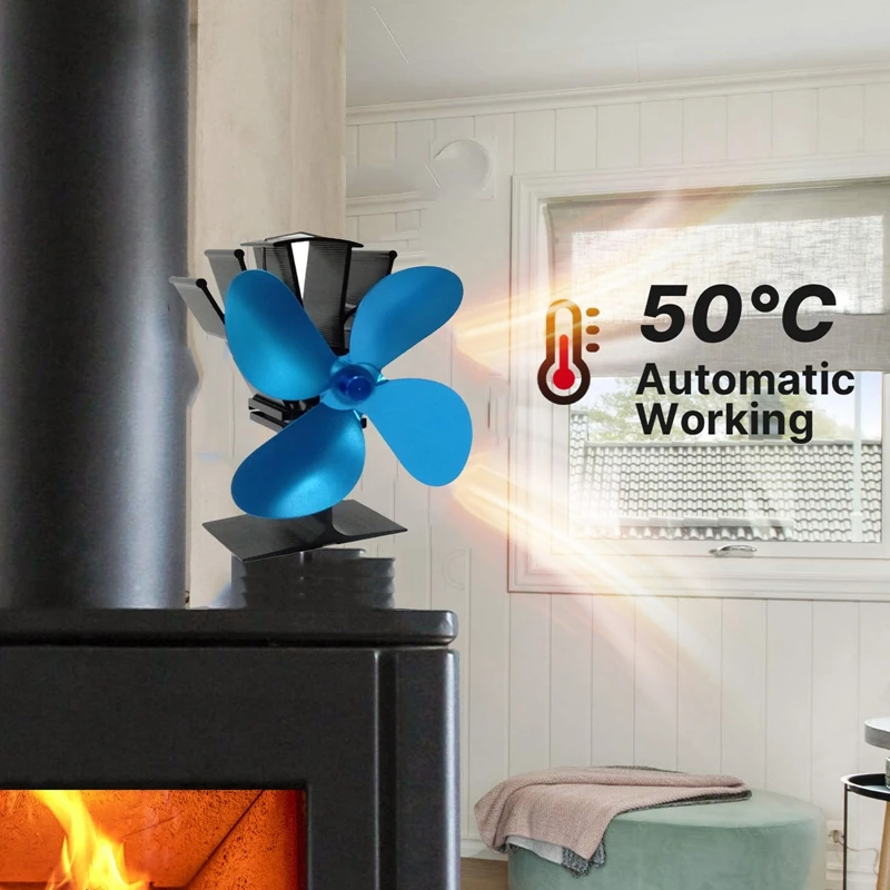 

Log Winter Distribution Fireplace Heat High Quiet Furnace For Warm Blade Stove Efficiency Burner 4 Blower Fan Used Air Fireplace