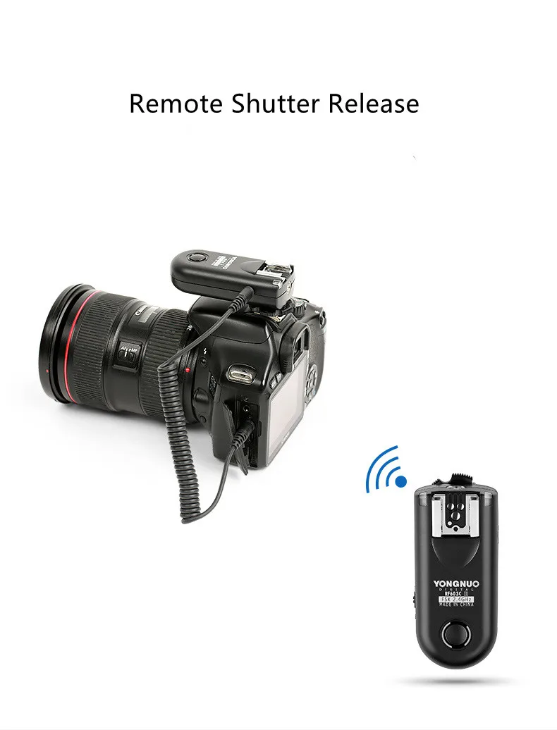 Фото Yongnuo RF-603 II RF 603 II Беспроводной триггер вспышки 2 трансиверы для NIKON D7000 или Canon 5D 7D 100D №3