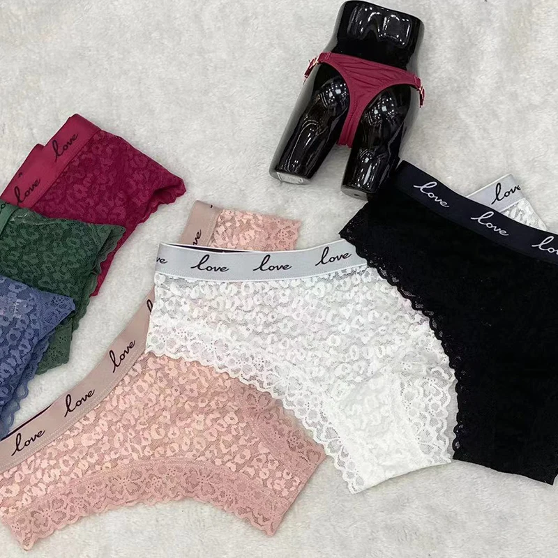 

1 шт., женские кружевные трусики с заниженной талией
