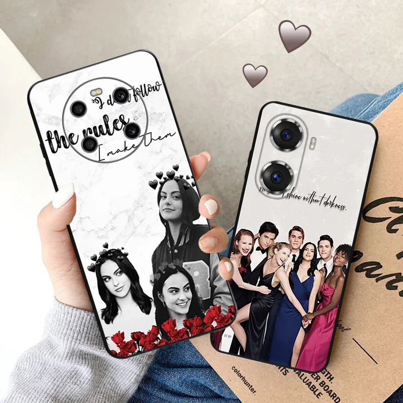 Черный мягкий телефонный чехол для Honor Magic5 Pro X7b X8b X9b X6 X7 X8 X9A X6a X8a 90 70 Riverdale Serpents Pixel 6 7