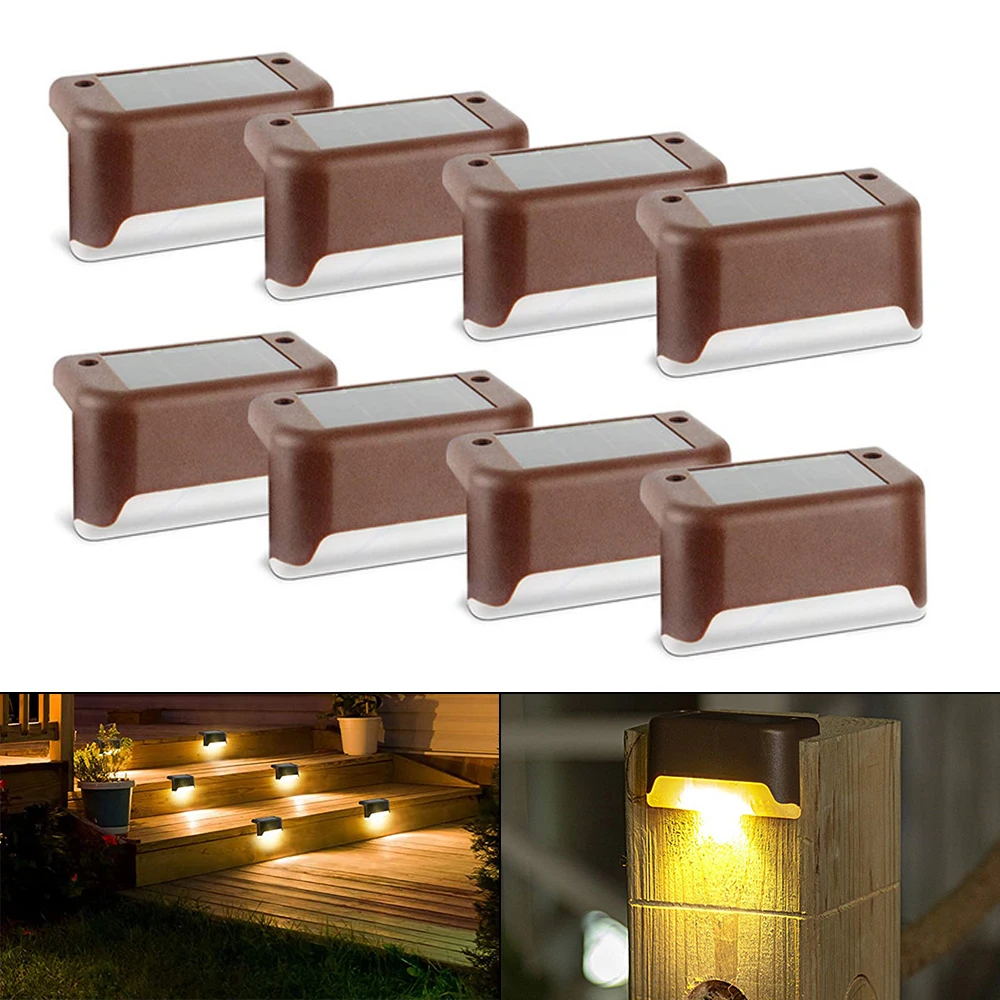 

4/8/16 Pcs LED Solar Stair Lamp Solar Step Lights Outdoor Waterproof Fence Lamp Decoration Garden Jardim Yard Solar Led Light