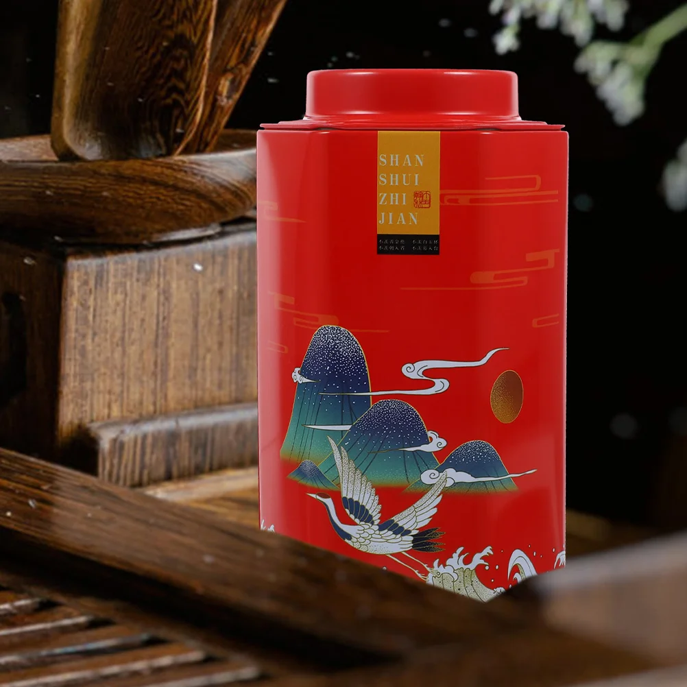 

4 Pcs Tea Coffee Containers Jar Food Sugar Decorative Jars Lids Tinplate Storage Biluochun Cookie Airtight
