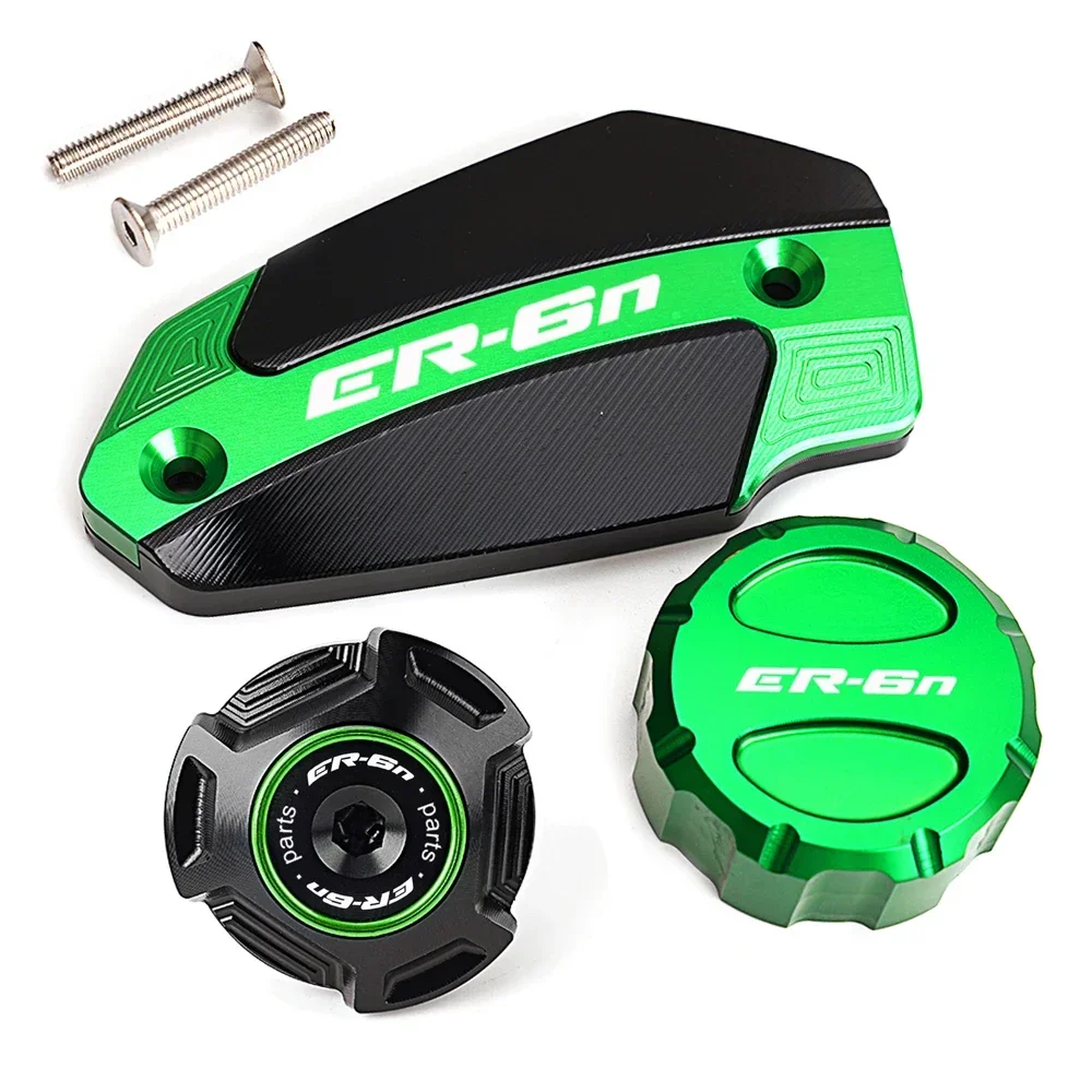 

Для Kawasaki ER-6N ER-6F ER6N ER6F мотоцикла передняя и задняя крышка бачка тормозной жидкости, крышка заливной горловины моторного масла, защитные аксессуары