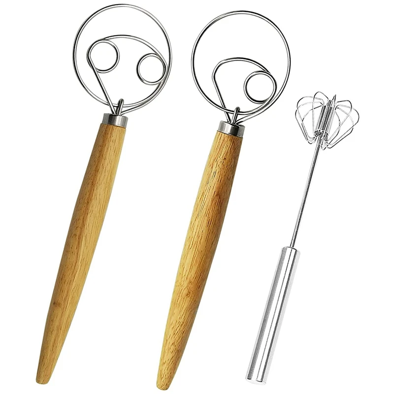 

Датский венчик для теста, смеситель для хлеба и венчик для яиц, голландский венчик, ручной поворотный венчик, блендер, кондитерский или пицц...